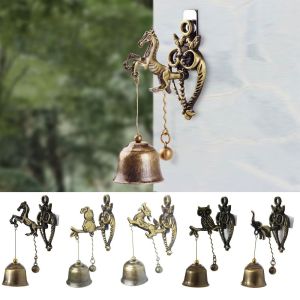 YUDESHUI Gift Windchime Wall Hanging Ornament For Room Garden Door Shopkeeper Metal Bell Good Luck Knocker Door Bell