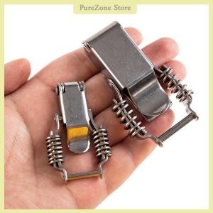 [PureZone] Stainless steel 304 spring hasp toolbox toggle latches lock wood suitcase buckle hinges Furniture Hardware Accessories
