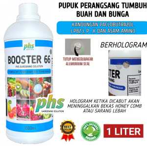 Pupuk Booster 66 Kemasan 1 Liter - Pelebat Pembesar Buah Di Luar Musim