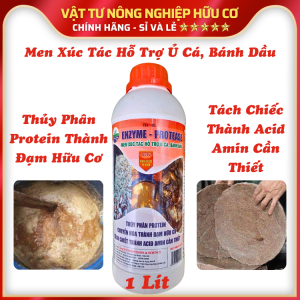 Men Xúc Tác Hỗ Trợ Ủ Cá Phân Bánh Dầu Khử Mùi Hôi ENZYME PROTEASE - Chai 1 Lít