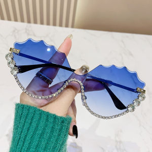 2024 Personalized Diamond-Embellished High-End Womens Sunglasses bling Luxury Sunglasses