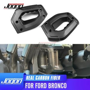 Cornerr For Ford Bronco Raptor 2021-2025 Matte Carbon Fiber Car Interior Center Console Dashboard Side Handle Cover Trim Accessories 7P3H9