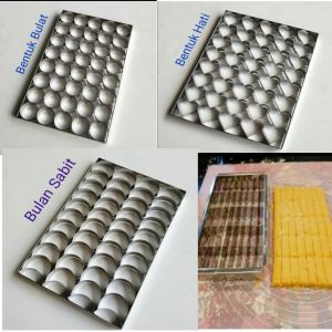 cetakan kue kastangel keju isi 20 lubang stainless anti lengket murah glosir