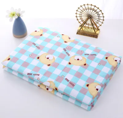 Baby Diaper Changing Mat Cotton Waterproof Cartoon Urine Pad Three Layers Changing Mat For Baby