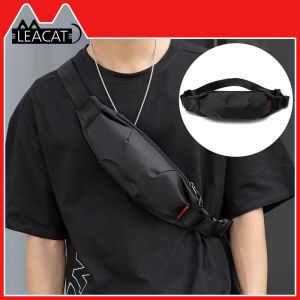 Leacat Men Fanny Pack Teenager Outdoor Sports Running Cycling Waist Bag Pack Male Fashion Shoulder Belt Bag Travel Phone Pouch Bags