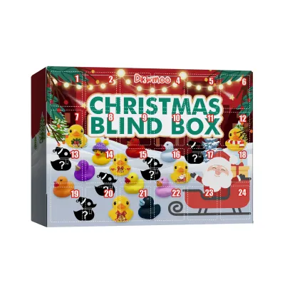 Yegbong Rubber Duck Advent Calendar High Quality Material Christmas Theme Duck Stress Relief Advent Calendar Creative Gifts For Kids 24pcs Christmas Advent Calendar Toy Box Set Cute Rubber Duck Mochi Animal New Year Countdown Stress Relief Kid Gift