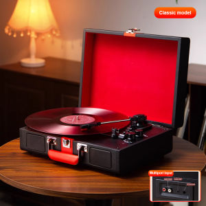 Bansid Portable Bluetooth Turntable - Vinyl Record Player w/Speaker 33/45/78 RPM Aux/RCA Output (Ideal Gift)