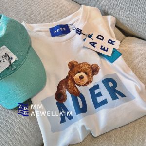 [Flash sale] Fashion Super Cute Bear Letters Loose Short-sleeve Round Neck T-shirt Casual Soft Oversized Shirt Top