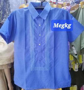 Short Sleeve Barong Computerized Embroidery with Elegant Design for Men Random Designs