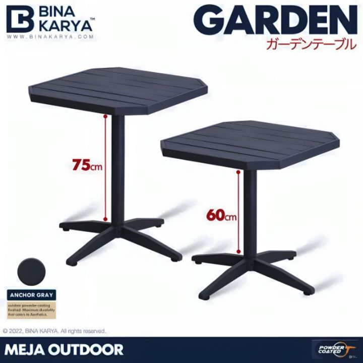 MEJA OUTDOOR / GARDEN BINAKARYA 75CM & 60CM