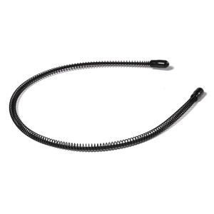 Black Small Spiral Hoop Hair Band Wave Metal Shaped Hairband Face Washing Headdress Headband
