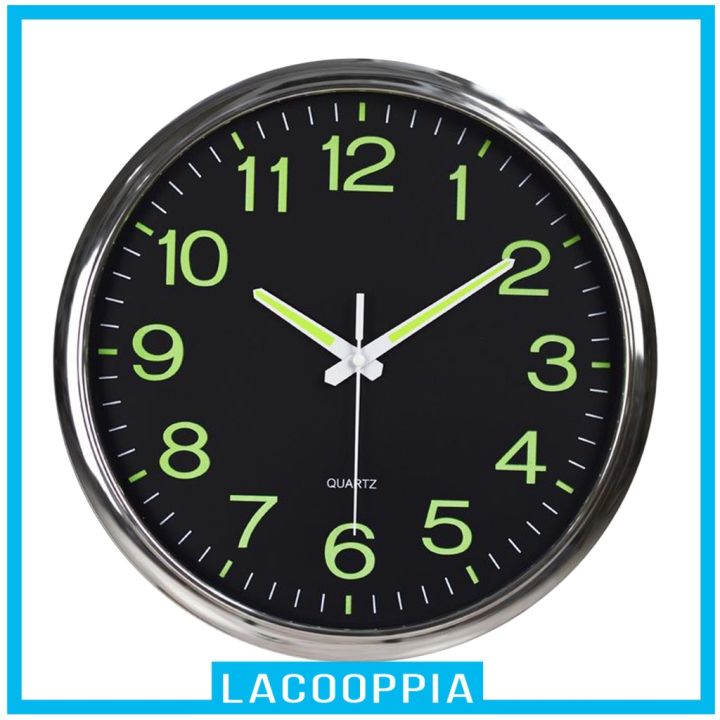 12inch Modern Luminous Large Quartz Wall Clock Glow In The Dark Bedroom ...