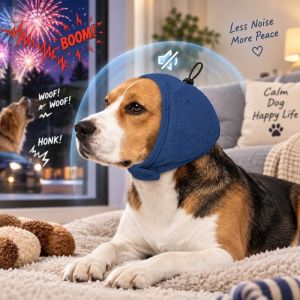HIV00 Adjustable Dog Calming Earmuff Breathable Anti Anxiety Noise Reduction Earmuffs Practical Soundproof Dog Grooming Earmuff Noise