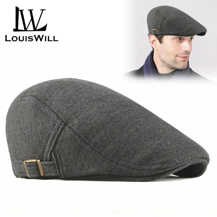 LouisWill%20lelaki%20style%20Cotton%20Knitted%20Autumn%20and%20Winter%20Outdoor%20Sunscreen%20Peaked%20Fashion%20Retro%20British%20Style%20Golf%20Flat%20Caps%20Casual%20Hats%20Berets%20Men%20beret%20hat%20for%20men%20topi%20golf%20-%20Image%207