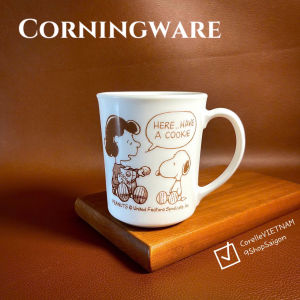[Hiếm] CorningWare USA - Snoopy - 01 Chiếc Cốc/ Ly Bằng Sứ Chịu Sốc Nhiệt Cute