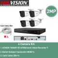Hikvision IP Camera 2MP HD IR Night Vision Motion Detection Waterproof CCTV Kit Complete CCTV Package 8 Channel. 