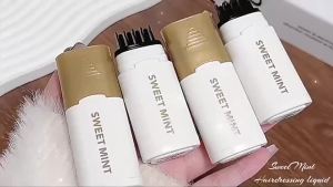 [ Spot Goods ]Sweet Mint Hair Dye Liquid One Comb Black Cover White Hair Touch Up Sideburns Temporary Hair Dye Pen Root Coloring Hairdressing Solution Comb Black Hair To Cover White Hair Decorate Temples Hair Dye Brush Hair Roots  Color