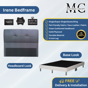 Mattress Concept Irene Divan Bedframe Pet Friendly Fabric/Faux Leather/Fabric All Size Available