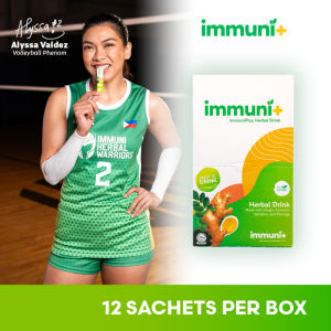ImmuniPlus Herbal Drink (Immuni+)  12 Sachets x 12mL  Relief for Fatigue Body Aches Cough & Cold