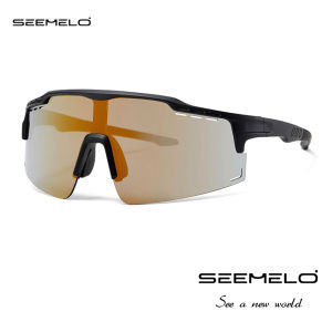 SEEMELO Men Cycling Sunglasses Outdoor Sunglasses Polarized Sunglasses Fashion Driving Sunglasses UV400 Design Clean Vision Sunglasses Cycling Riding Running Glasses for Men