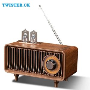 【Shipped From Penang】Wireless Bluetooth Speaker High Volume Desktop Wooden Retro Radio Mini Portable Stereo