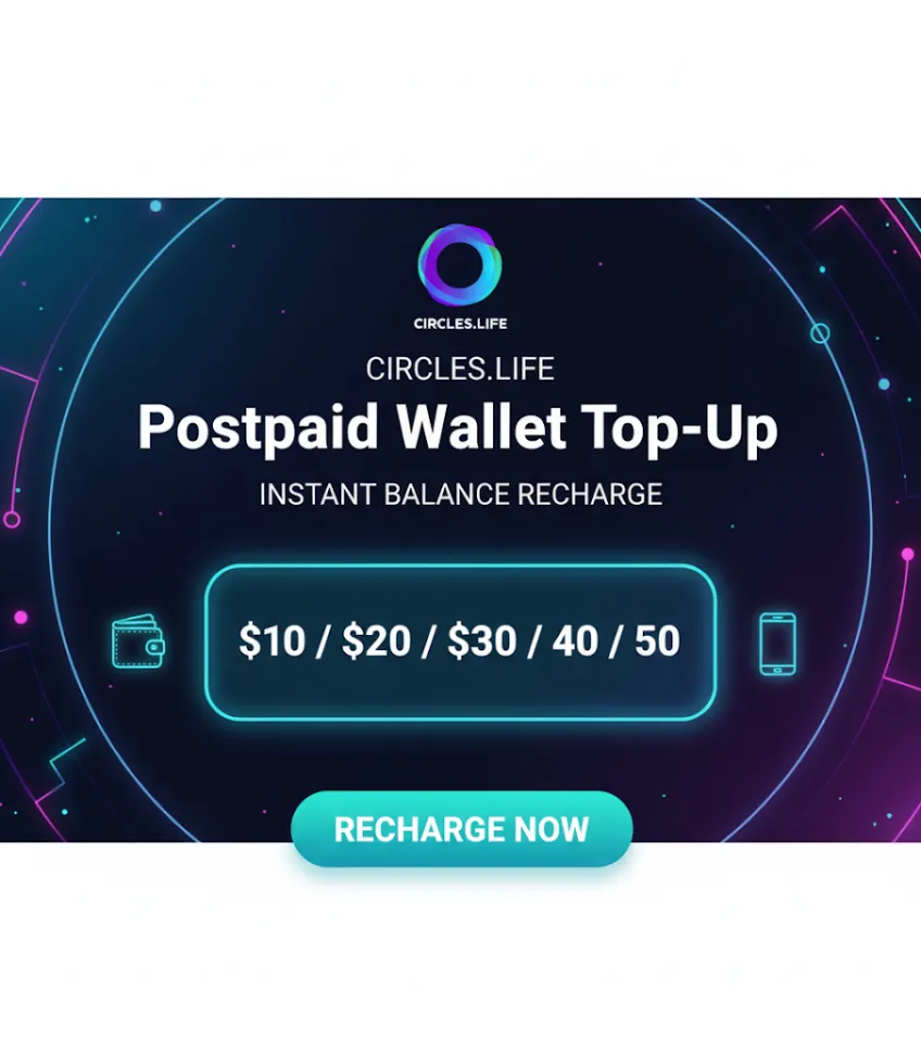 Circles.Life Postpaid Wallet Top-Up $10 / $20 / $30 / $40 / $50 | Instant  Balance Recharge | Lazada Singapore