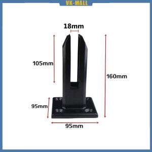 160mm Heavy Duty Floor Glass Clamp Stainless Steel Fence Pool Stand Fixed Clip