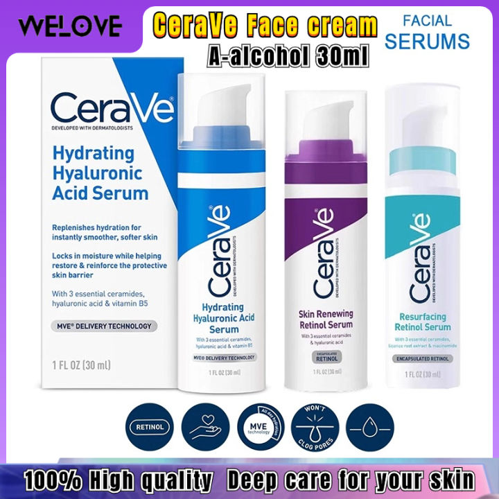 Cerave Hydrating Hyaluronic Acid Serum / skin Renewing Retinol Serum