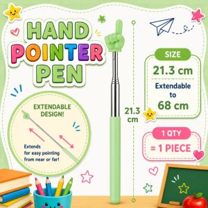 👉 Teachers Day Extendable Hand Pointer Pen Cute Finger Pointer Stick Teacher Classroom Presentation Telescopic Pointer Cheap Teacher Day Gifts l Tuition Class Lesson Presentation Birthday party Goodie Bag Gift Filler Carnival Event Children Day Gifts