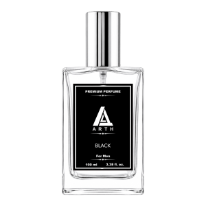 ARTH BLACK Premium Perfume for Men 40% oil concentration in square bottle with spray & box.