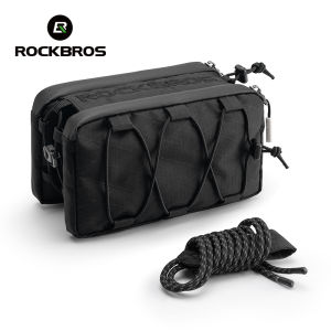 ROCKBROS Cycling Top Front Tube Frame Bag Multiple Storage Elastic Band MTB Road Bike Bag with Shoulder Strap