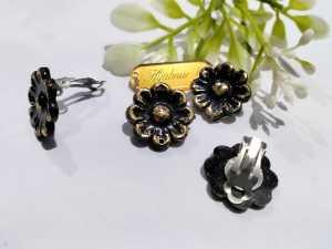 Hijabnur1 - Sepasan Anting Jepit Hijab/Anting Klip Hijab Model Bunga Handmade