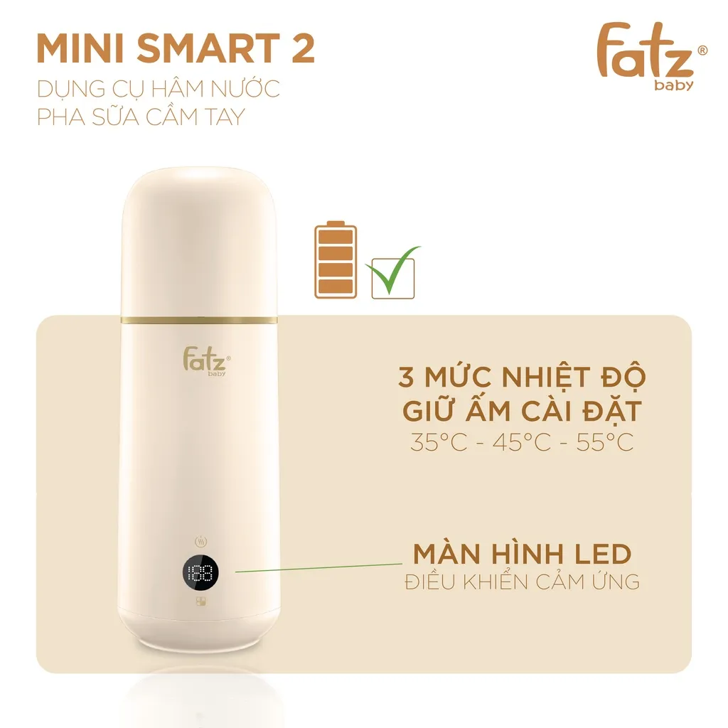 Dụng Cụ Hâm Nước Pha Sữa Cầm Tay Fatz Baby – Mini Smart 2 – FB3625VA:5357
