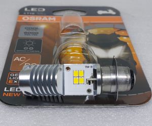 LAMPU DEPAN LED SINAR PUTIH BY OSRAM ORIGINAL AUTO AC-DC UNTUK SEMUA MOTOR METIC DAN BEBEK ALL MOTOR