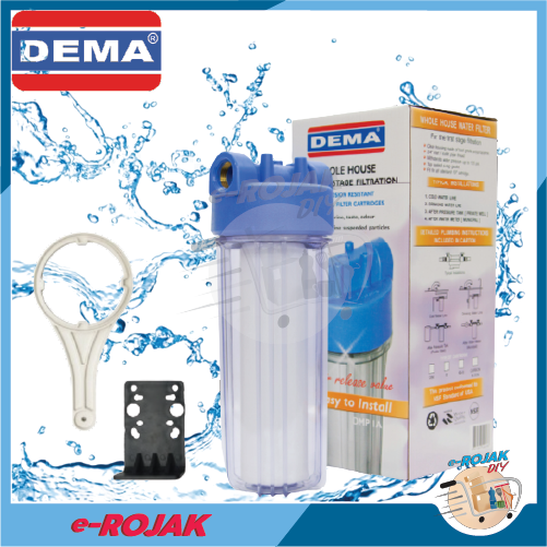 DEMA 10" Water Filter Set /Whole House Filtration System Filter Air
