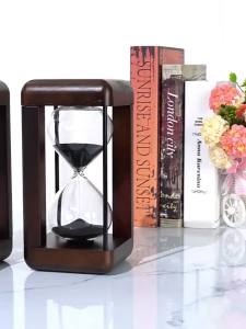 [Toronto2] ABLJ Large Premium Walnut Hourglass60 Minutes Sand TimersHour Glass With Sand Timer For GiftHourglass Decor For Desk