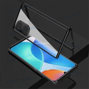 With Camera Protection For OPPO A98 A 98 5G Oppo A 98 A98 2023 Double sided Tempered Glass Phone Case Metal Frame Casing Camera Lens Protector Shockproof Hard Back Cover