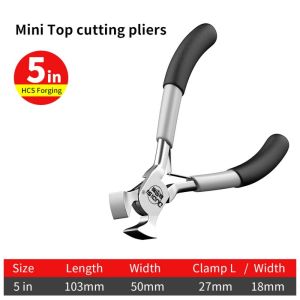 MASTERYX 1Pcs Nose Pliers Jewelry Making Plier Round Bent Diagonal Wire Cutting Pliers Multi-purpose Mini Pliers For DIY Small Jewelry