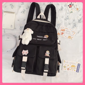 Balo thời trang nữ Ulzzang cỡ lớn đi học chống nước nhiều ngăn đựng laptop đẹp rẻ tiện lợi The Day