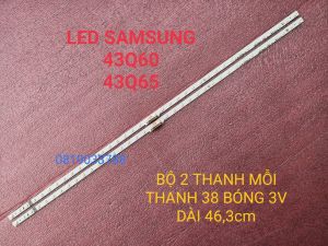 THANH LED VIỀN TIVI SAMSUNG 43Q60 43Q65 19Y_Q60_STC430AB6_3030 HÀNG MỚI 100% BỘ 2 THANH MỖI THANH 38 BÓNG 3V DÀI 463cm