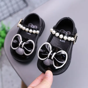 Sepatu pesta anak docmart motif mutiara trending sepatu docmart anak perempuan umur 1-5 tahun