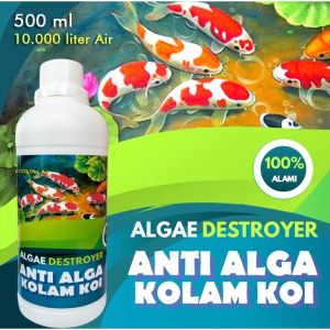Algae Destoyer | Anti Algae | Anti Lumut dan Parasit | Obat Pembasmi Lumut Kolam Ikan hias dan Aquarium | 500 mL