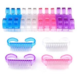 Happy Pretty Shop Manicure and Pedicure Nail Brush 12pcs Pack Random Color (Small & Big) Acrylic Nail Brush Plastic Cleaning Nail Brushes Nail Art Manicure Pedicure Soft Remove Dust Powder File Tools Set