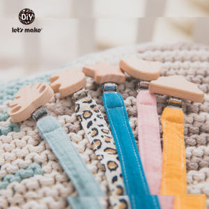 ช่วยให้จุกนมหลอกสำหรับเด็ก100% ผ้าฝ้ายธรรมชาติไม้การ์ตูน Dummy Clip พยาบาลเด็ก Stuff ของเล่นฝึกกัด