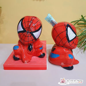 Siêu nhân gốm sứ tiết kiệm tiền dáng ngồi ống đựng tiền heo lợn đất quà tặng trang trí decor