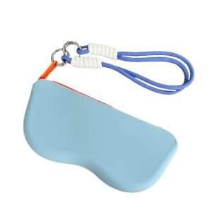 Contrast Color Silicone Glasses Storage And Protection Bag Portable Anti-Pressure Glasses Box Glasses Bag Storage Bag For Travel And Daily Use