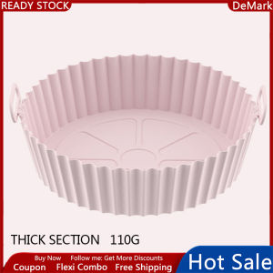 Air Fryer Silicone Pot 2 Pcs Air Fryer Silicone Liners Food Safe Non Stick Air fryers Basket Oven Accessories Reusable Replacement of Flammable Parchment Liner Paper Fits 3QT - 5QT Air Fryer