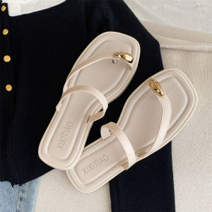 [Free Shipping] Simple And Elegant Flip-Flops For Women Suitable For Summer Seaside Vacations And Outdoor Wear Vintage Style Sandals