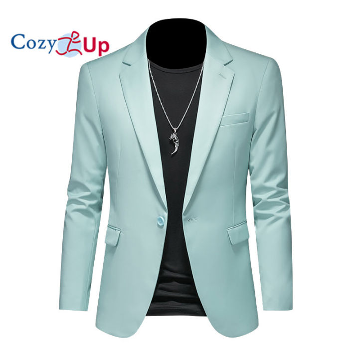 Cozy Up Men Sport Coat Casual Blazer One Button Business Suit Jacket