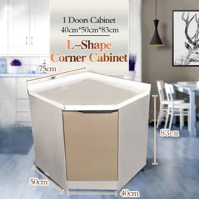 ✨ Ready Stock！Gold Stainless Steel Kitchen Cabinet 🏠 Kabinet Dapur Emas Industrial Heavy Duty with Sink & Stove 🔥 Lengkap